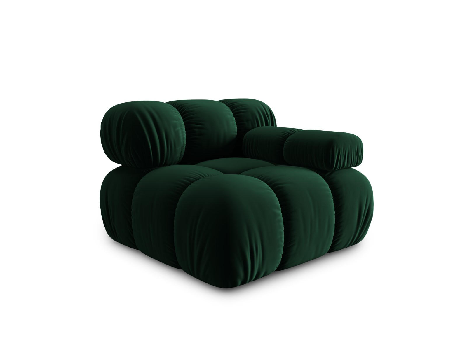 MODUL rechts Bellis aus Samt flaschengrün - Dunkelgrün, Textil (94/70/94cm) - Micadoni