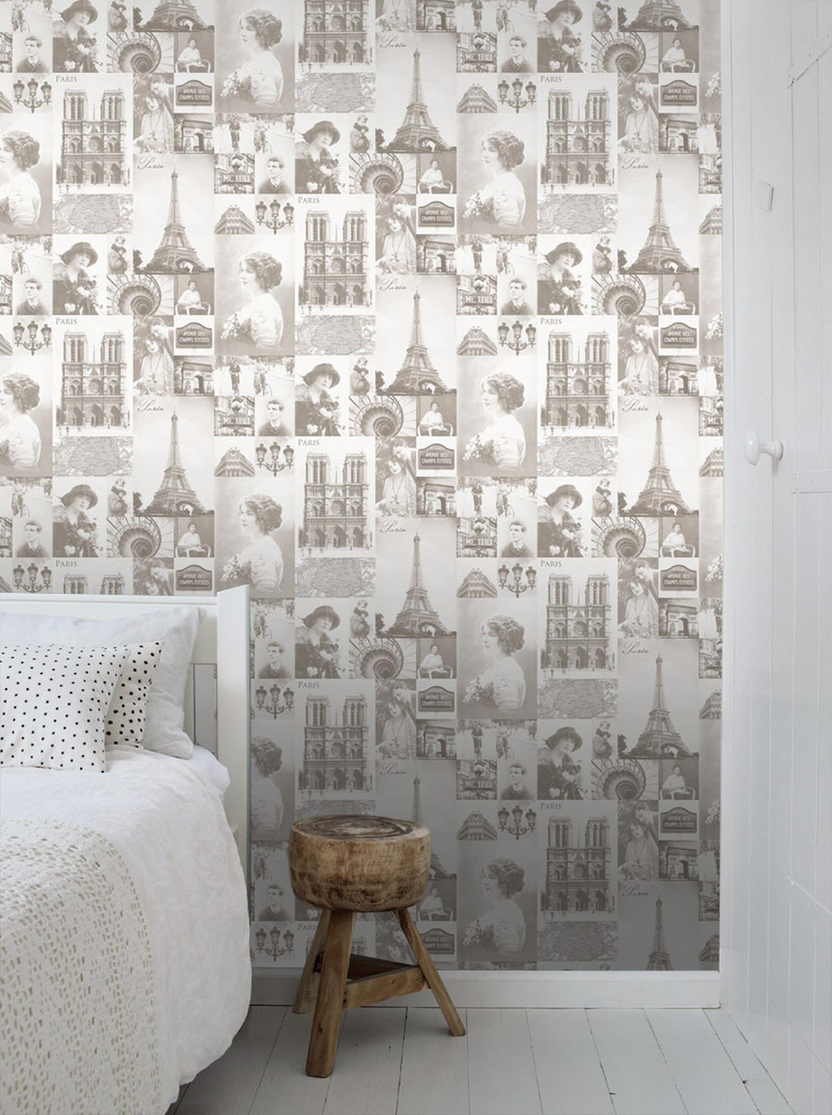 TAPETE Paris Ansicht 53 cm x 10.05 m - Beige, Papier (53/1000cm) - ESTAhome