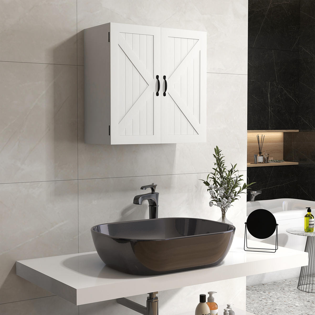 HÄNGESCHRANK Weiß 1 Stück - Weiß, Kunststoff (60/60/30cm) - GiPP
