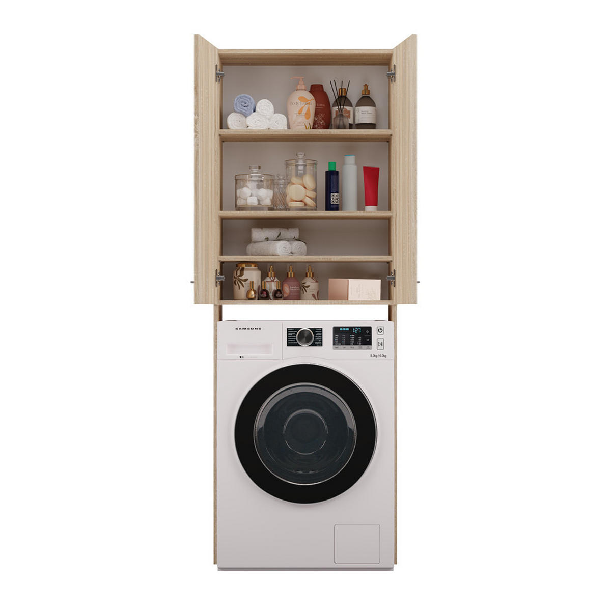 WASCHMASCHINENUMBAUSCHRANK Sonoma 64/180/30 - Sonoma Eiche, Holzwerkstoff (64/180/30cm) - RAUMHIRSCH FURNITURE