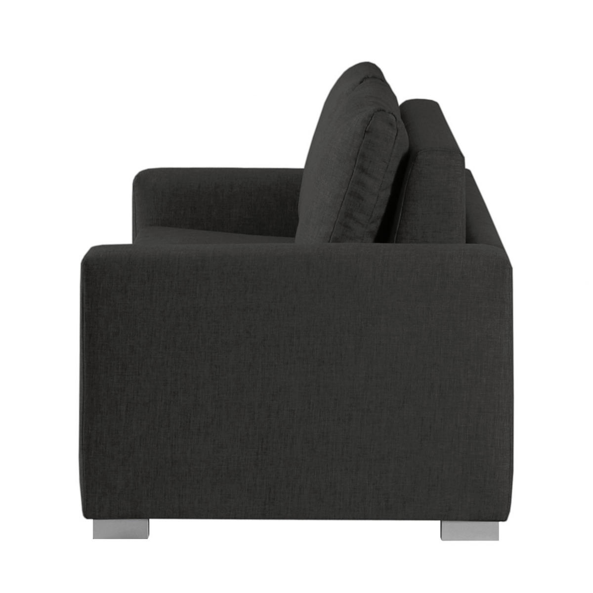 SCHLAFSOFA - Silberfarben/Schwarz, Textil (153/90/90cm) - home24