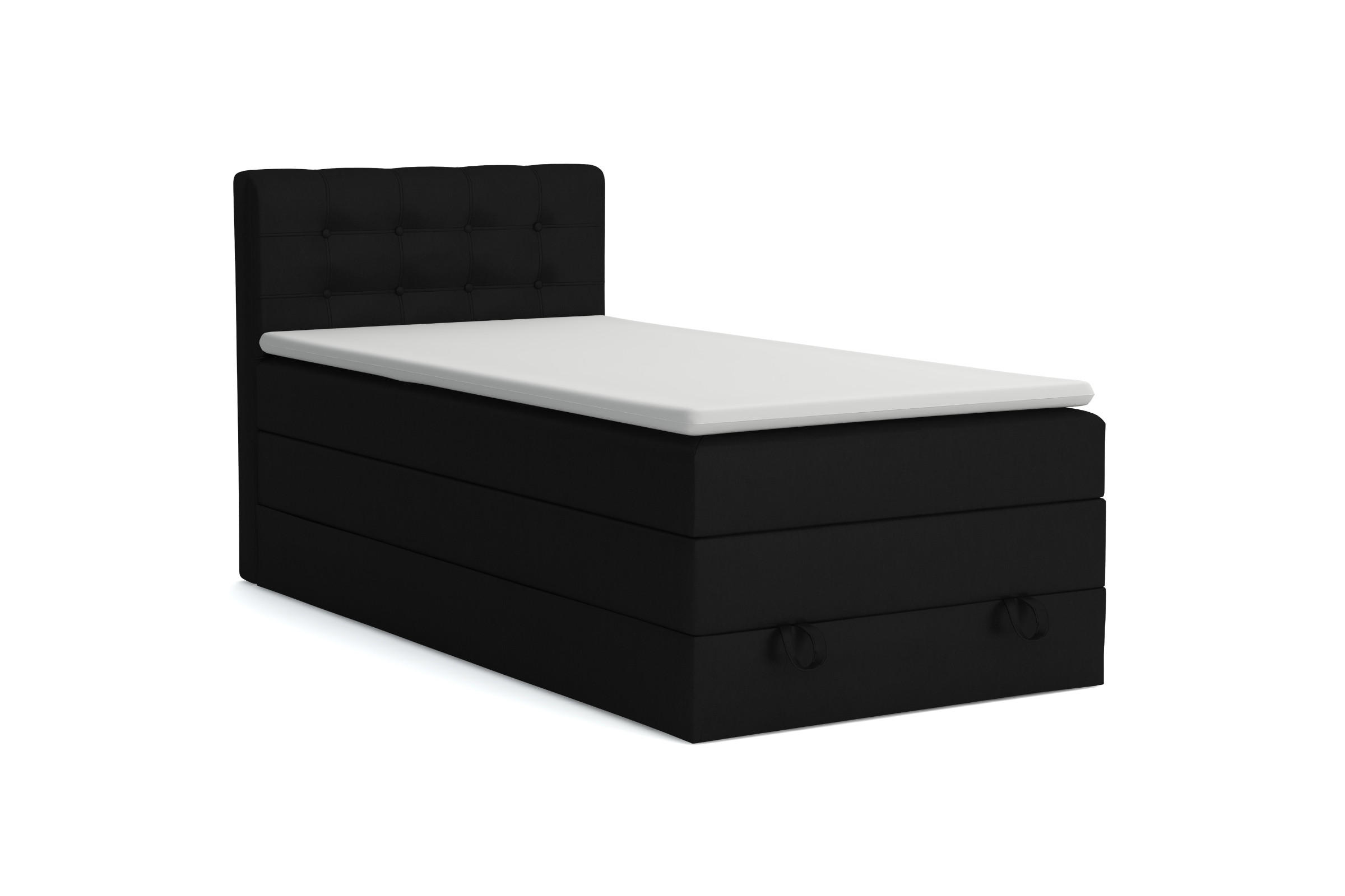 Deine Möbel 24 Boxspringbett Schwarz 92x200 cm