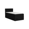 BOXSPRINGBETT JUNG 1 100/200 Velours Schwarz mit Matratzen H3 + H4 - Schwarz, Holz/Holzwerkstoff (100/200cm) - Deine Möbel 24