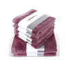 6ER Set Pura Malve 2x Duschtuch + 4x Handtuch - Pflaume, Textil (50/100cm) - Herzbach Home