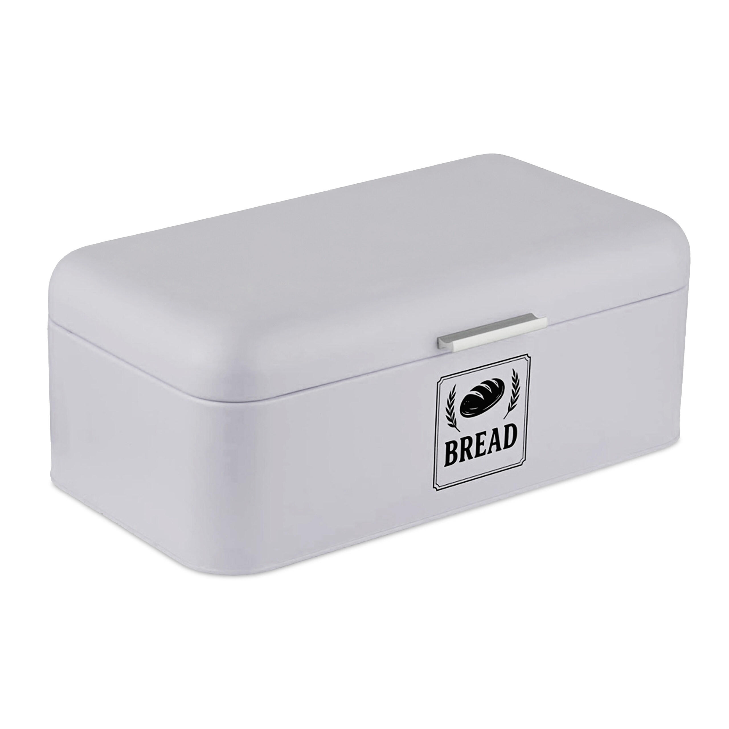 BROTKASTEN - Grau, Metall (42/17/24cm) - Relaxdays