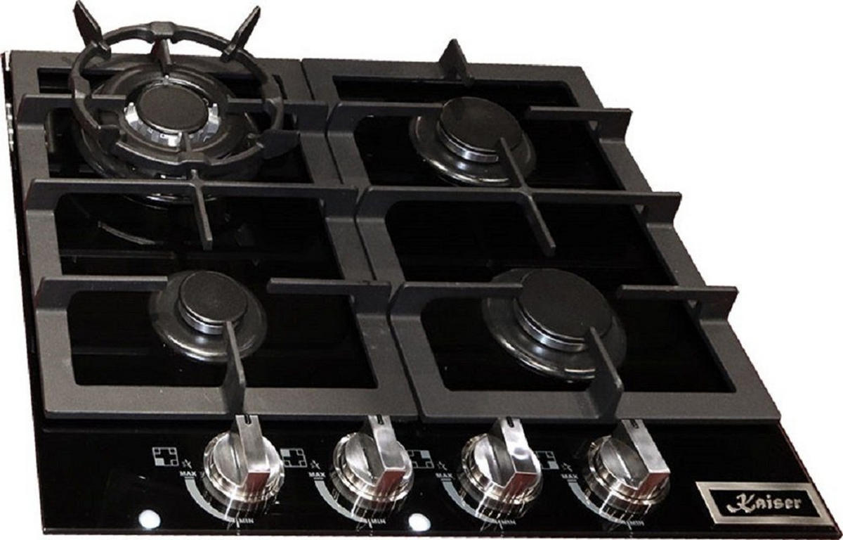 ELEKTRO-BACKOFEN 60 cm EH 6338 s + KCG 6387 Gas-kochfeld 60cm - Schwarz, Metall (59.4/59.4/55.6cm) - Kaiser Küchengeräte