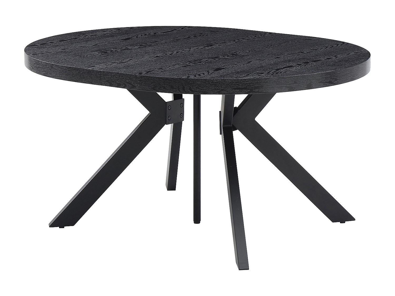 ESSTISCH - ausziehbar - 6 bis 12 Personen - MDF & Stahl - Schwarz - KOMONI - Schwarz, Holz (300/120/76cm) - Vente-Unique