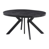 ESSTISCH - ausziehbar - 6 bis 12 Personen - MDF & Stahl - Schwarz - KOMONI - Schwarz, Holz (120/300/76cm) - Vente-Unique