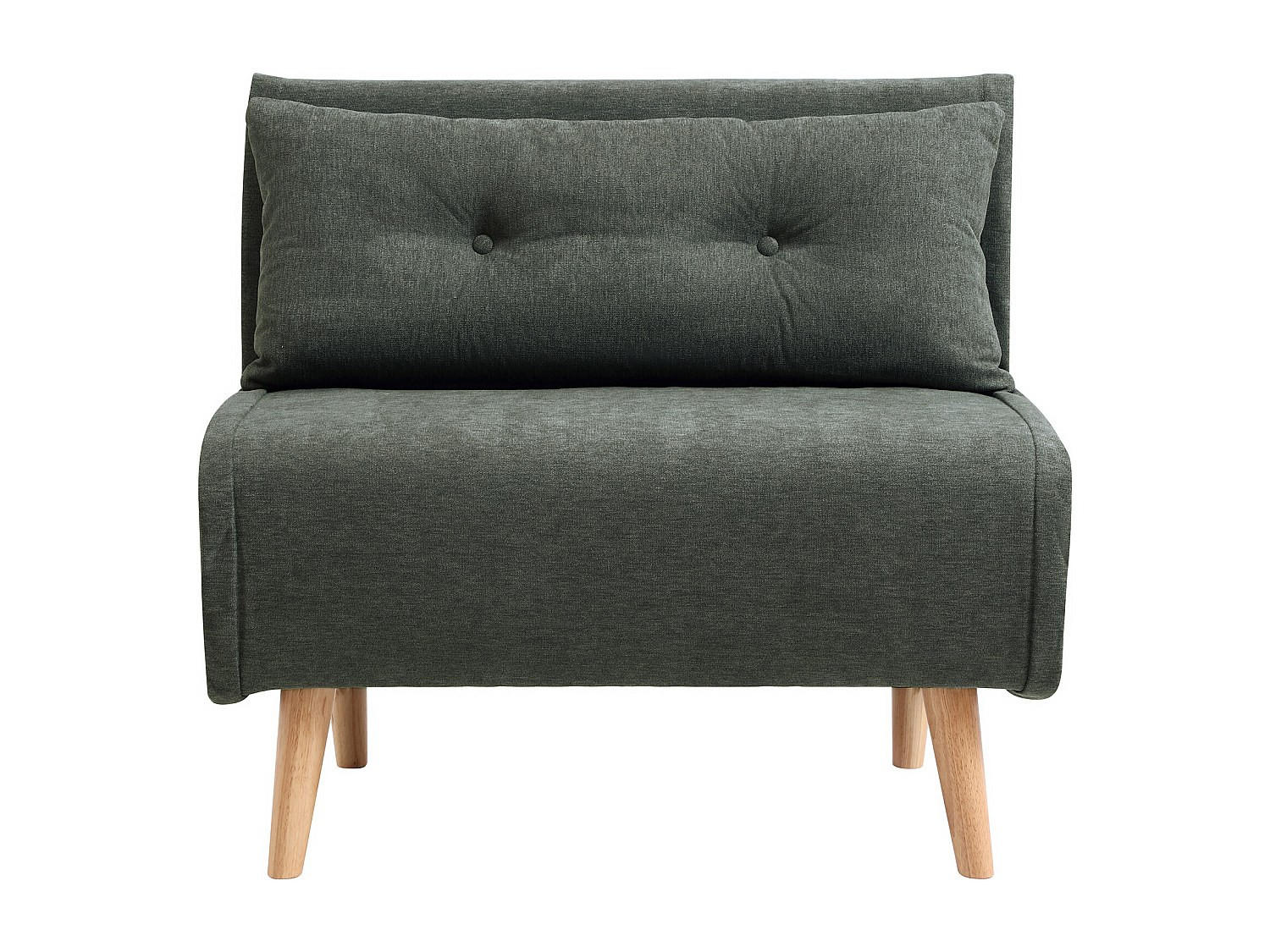 SCHLAFSESSEL - 1 Person - stoff - grün Valerio - Grün, Holz/Textil (90/81/78cm) - Vente-Unique