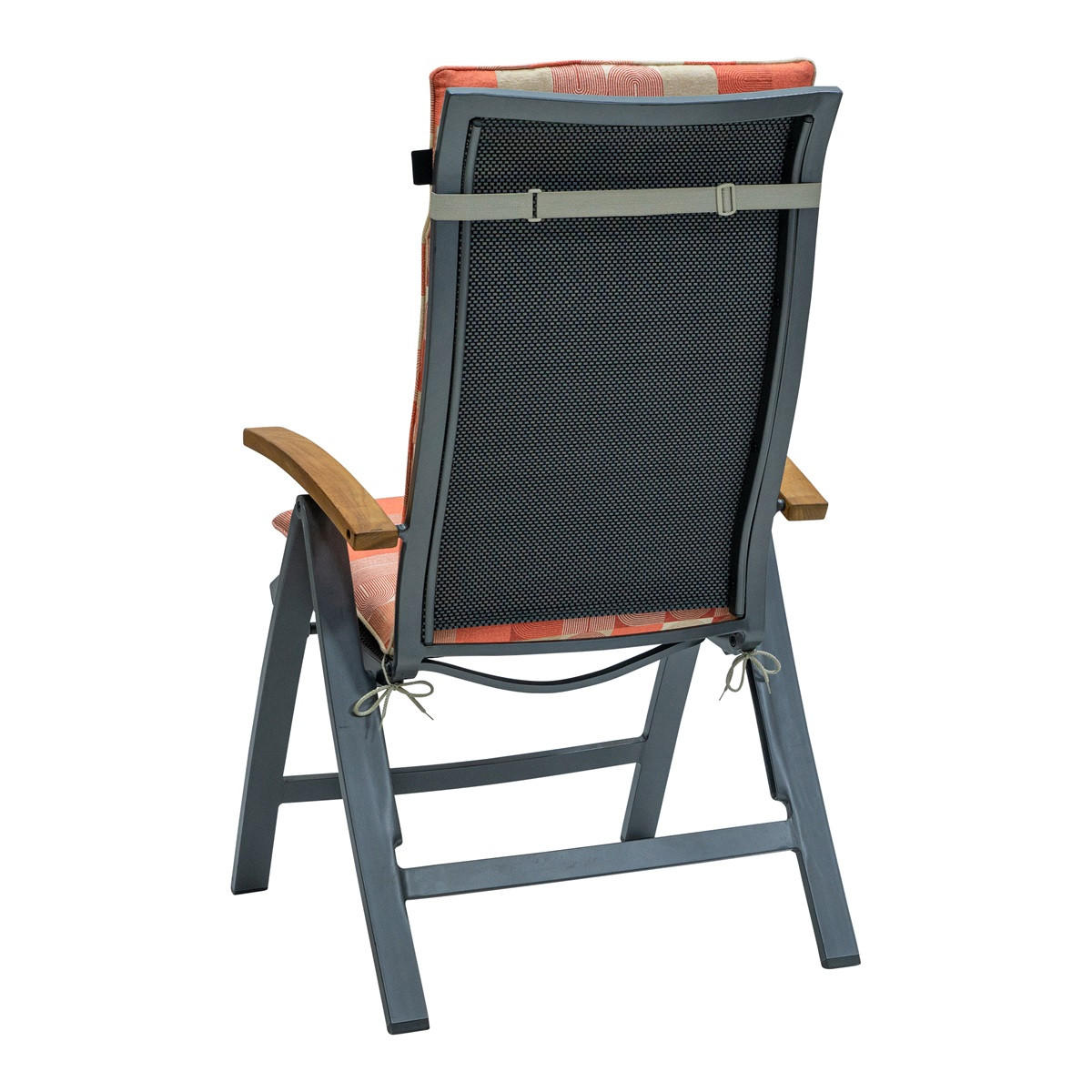 GARTENSTUHLKISSEN Jacky 120/50 cm 4er-Set - Rot, Textil (50/8/120cm) - Madison