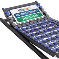 TELLERLATTENROST VERSTELLBAR 140/200 cm - Blau/Dunkelgrau, Holz (140/200cm) - AM Qualitätsmatratzen