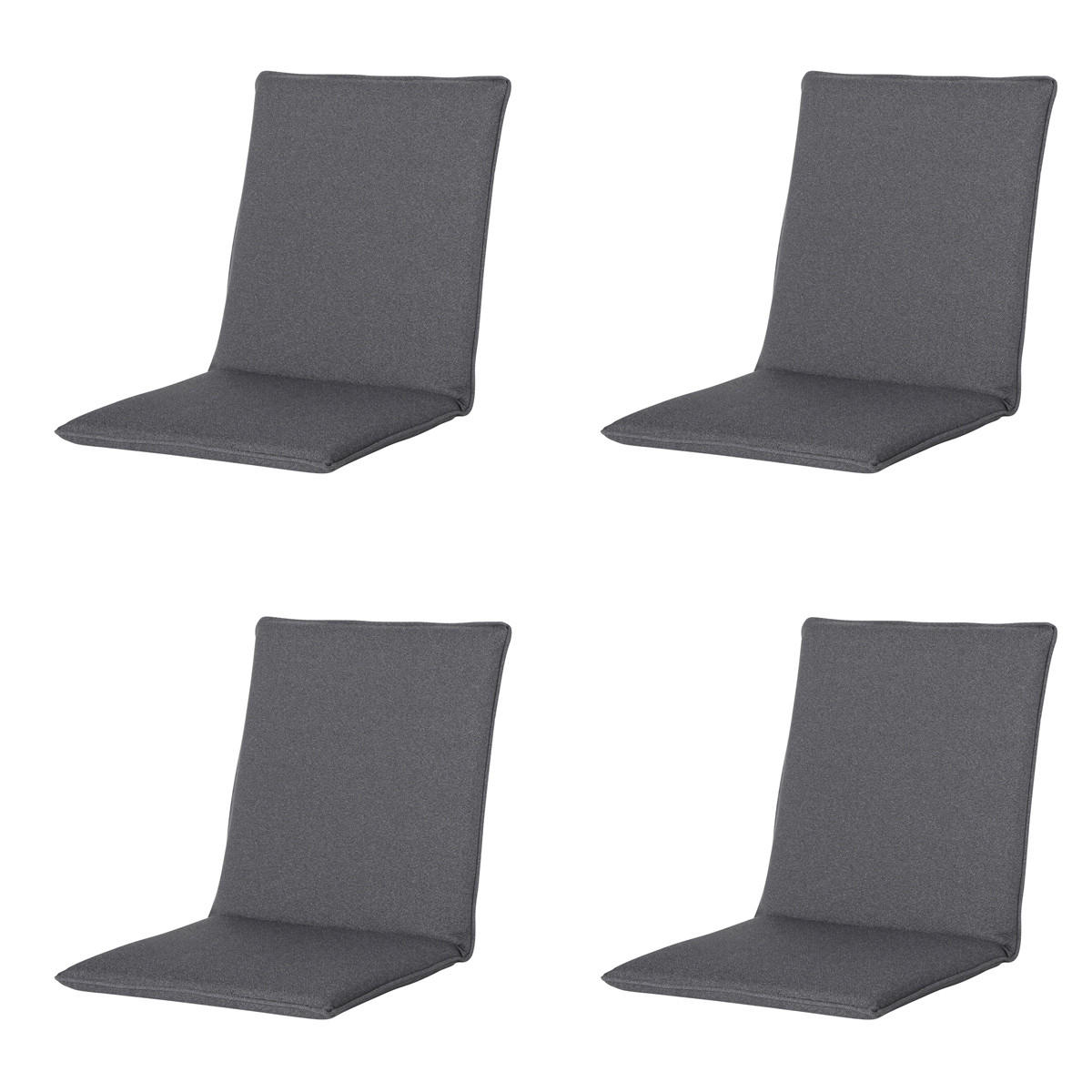 GARTENSTUHLKISSEN Manchester 97/49 cm 4er-Set - Anthrazit, Textil (49/6/97cm) - Madison