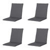 GARTENSTUHLKISSEN Manchester 97/49 cm 4er-Set - Anthrazit, Textil (49/6/97cm) - Madison