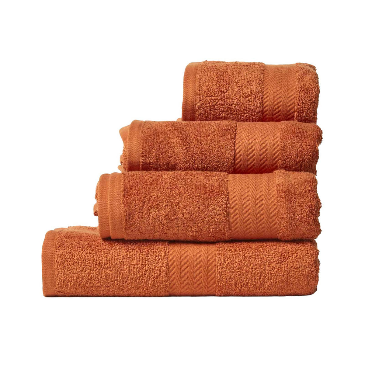 BADETUCH Comfort terracotta 95/150 cm - Terracotta, Textil (95/150cm) - Homescapes