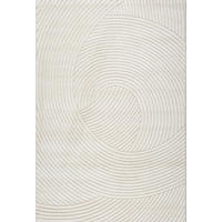 KURZFLORTEPPICH Geometrisch CETINA Polypropylen Creme 140 x 200 cm - Beige, Textil (140/200cm) - KADIMA DESIGN