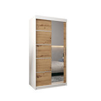 SCHWEBETÜRENSCHRANK 200/100/62 2-türig - Silberfarben/Eiche Artisan, Holz/Kunststoff (100/200/62cm) - Abiks Möbel