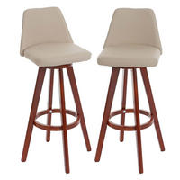 BARHOCKER 2-ER SET Beige 2er-Set - Beige, Textil (39/105/45cm) - MCW