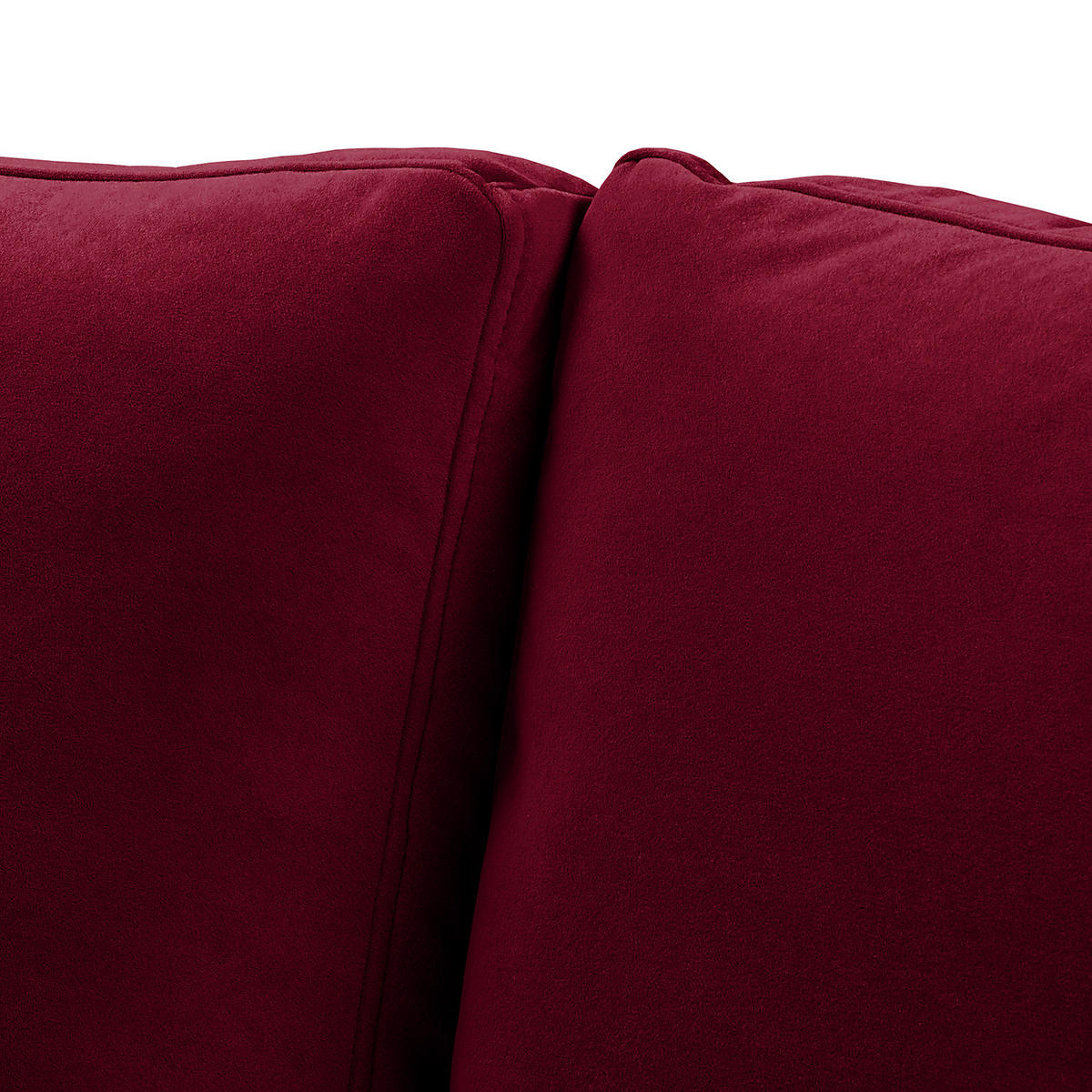 3-SITZER SOFA - Samt - Dunkelrot, Textil (191/80/86cm) - home24