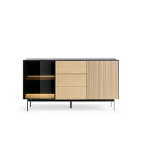 SIDEBOARD: Vicenza-Eiche, 157 x 84 x 39 cm - Eichefarben, Holzwerkstoff (157/84/39cm) - 3XE LIVING