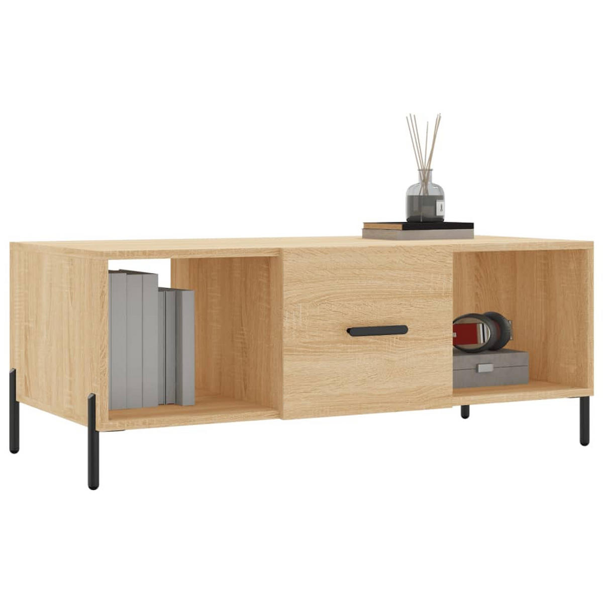 COUCHTISCH Sonoma-Eiche 102x50x40 cm Holzwerkstoff - Braun, Holzwerkstoff (102/50/40cm) - furnicato