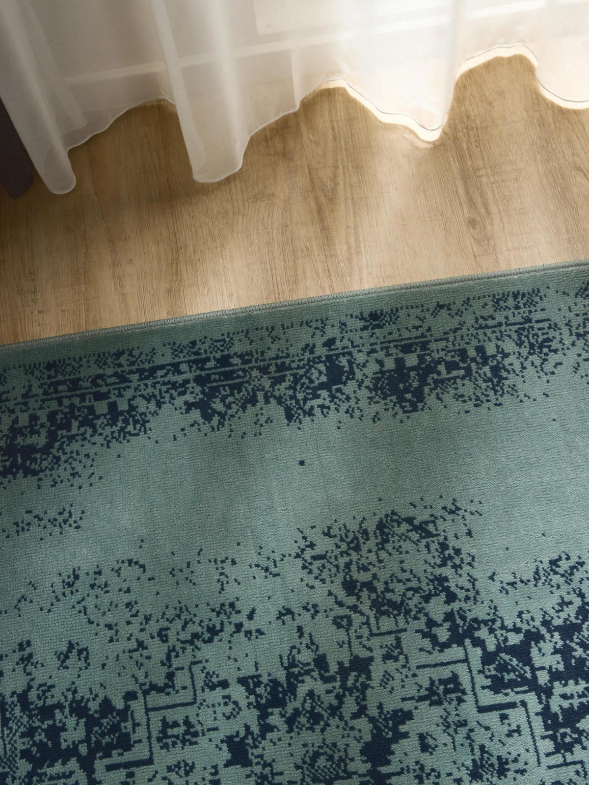 VINTAGE-TEPPICH Suki 140/200 cm - Türkis, Kunststoff (140/200cm) - benuta