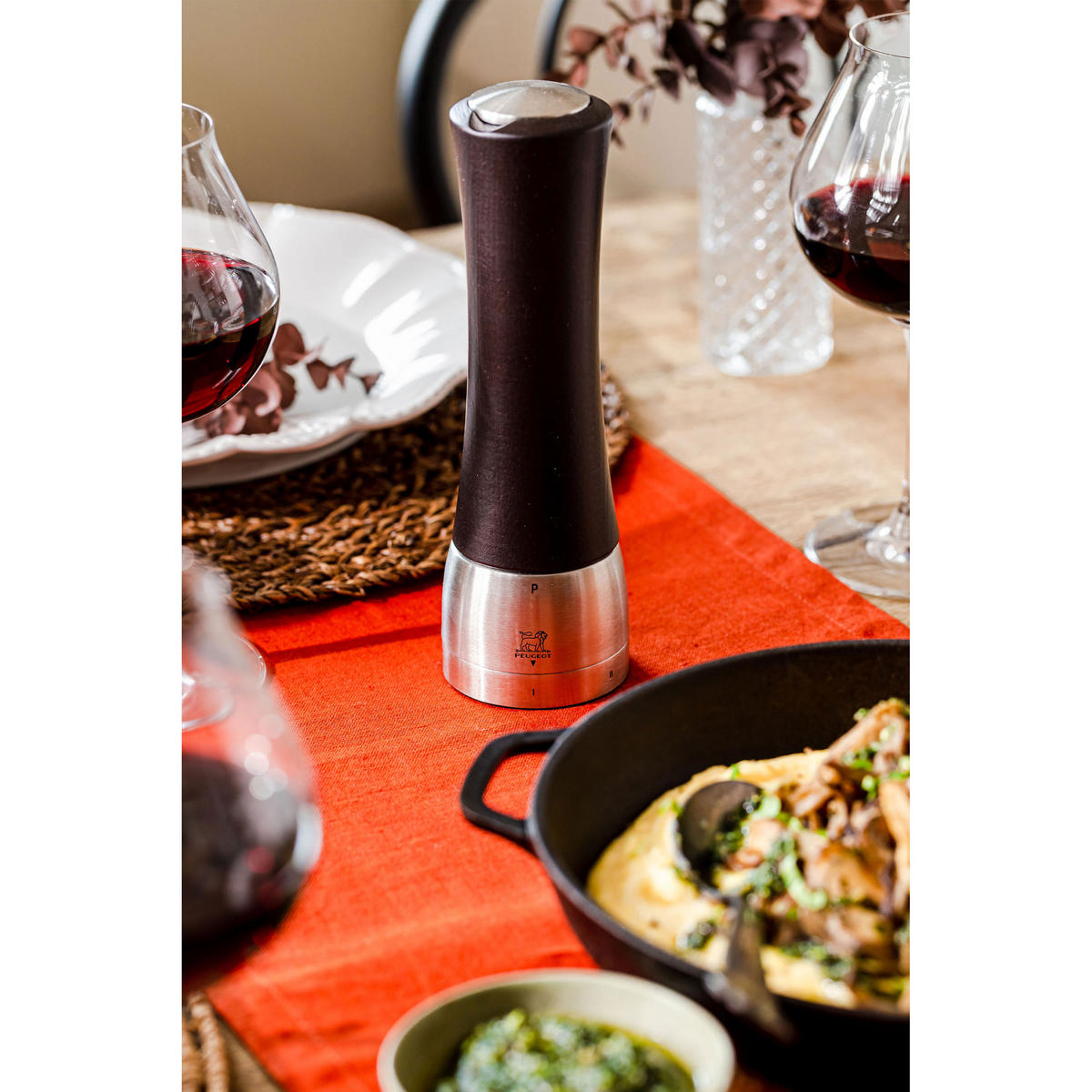 PFEFFERMÜHLE Madras uSelect 21cm Buchenholz Schokolade Stahlmahlwerk - Braun, Holz (6.5/21/6.5cm) - PEUGEOT