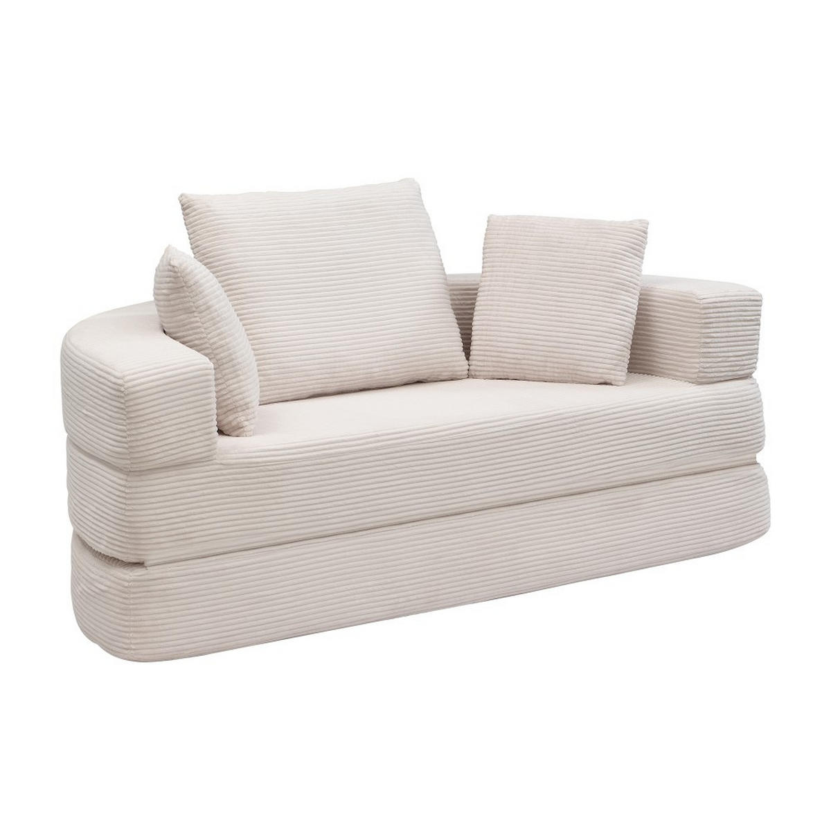 KLAPPSOFABETT 2-in-1 Sofa und Bett 173/176/40 cm - Beige, Textil (176/40/173cm)