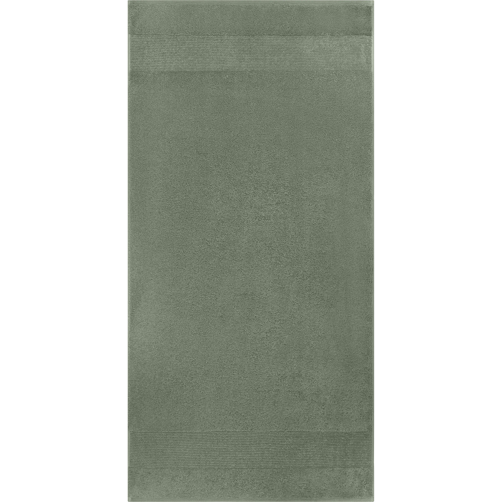 HANDTÜCHER THE LUXURY 5000 OLIV - 497 - Grün, Textil (80/150cm) - Cawö