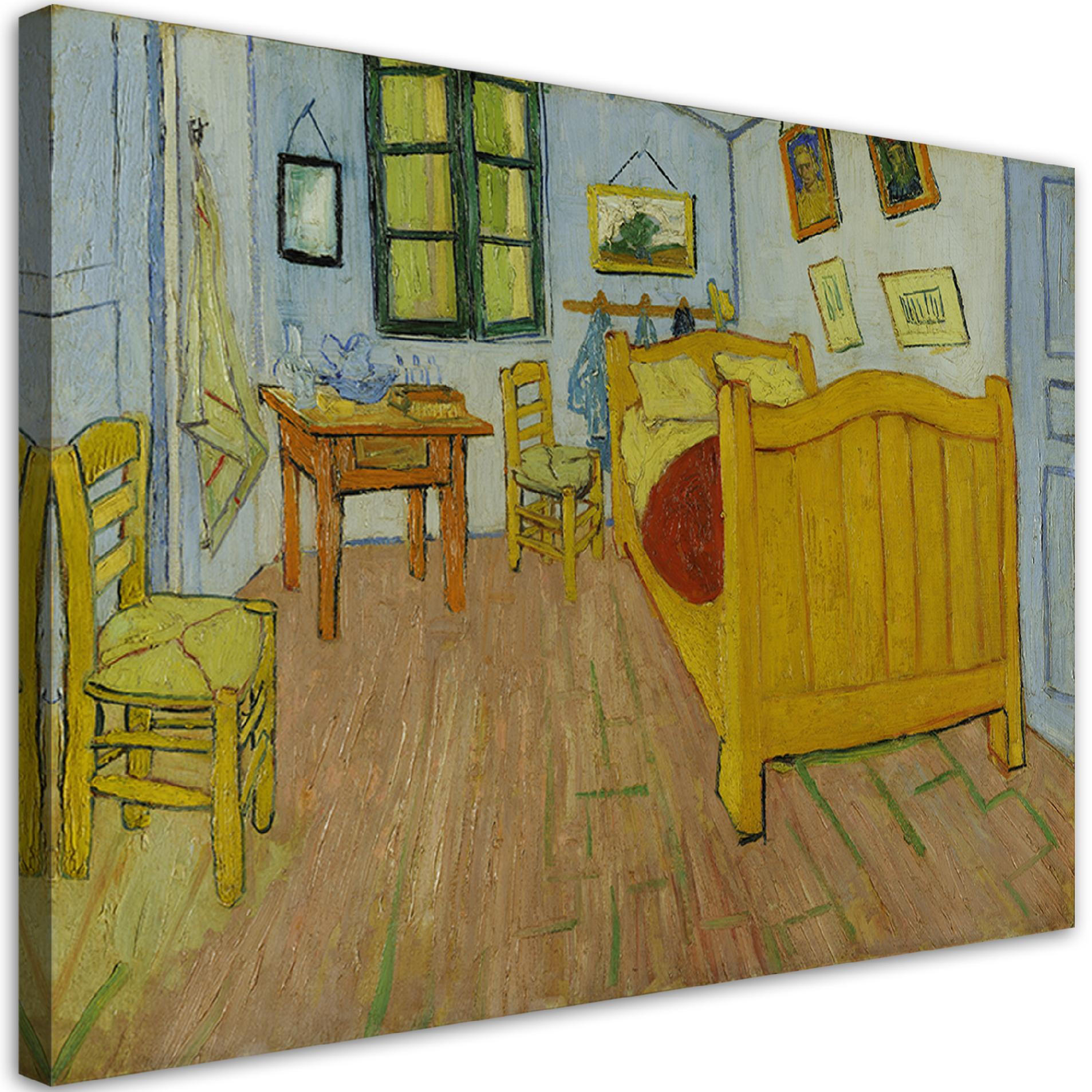 WANDBILD van Goghs zimmer in arles - Multicolor, Textil (60/40cm) - Feeby