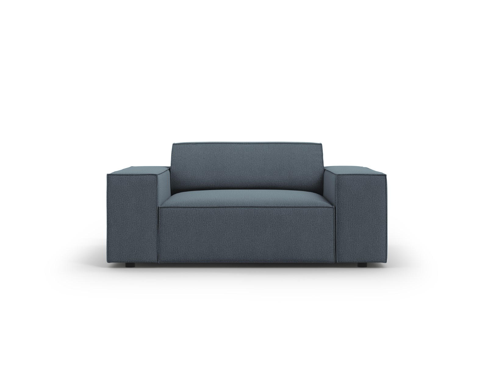 SESSEL Jodie aus strukturiertem Stoff blau - Blau, Textil (102/70/124cm) - Micadoni