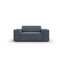 SESSEL Jodie aus strukturiertem Stoff blau - Blau, Textil (102/70/124cm) - Micadoni