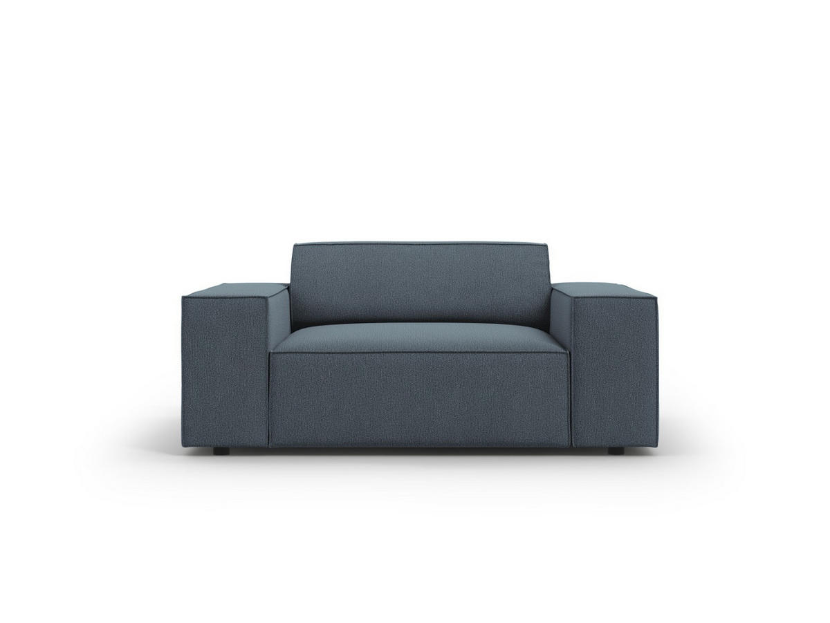 SESSEL Jodie aus strukturiertem Stoff blau - Blau, Textil (102/70/124cm) - Micadoni