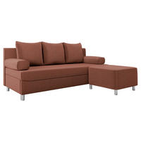 SCHLAFSOFA Dover mit Polsterhocker - Chromfarben/Rosa, Holz/Kunststoff (192/80cm) - MIRJAN24