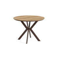 ESSTISCH EVO mit Felge - Eichefarben/Braun, Holzwerkstoff/Metall (90/90/76cm) - Meblini