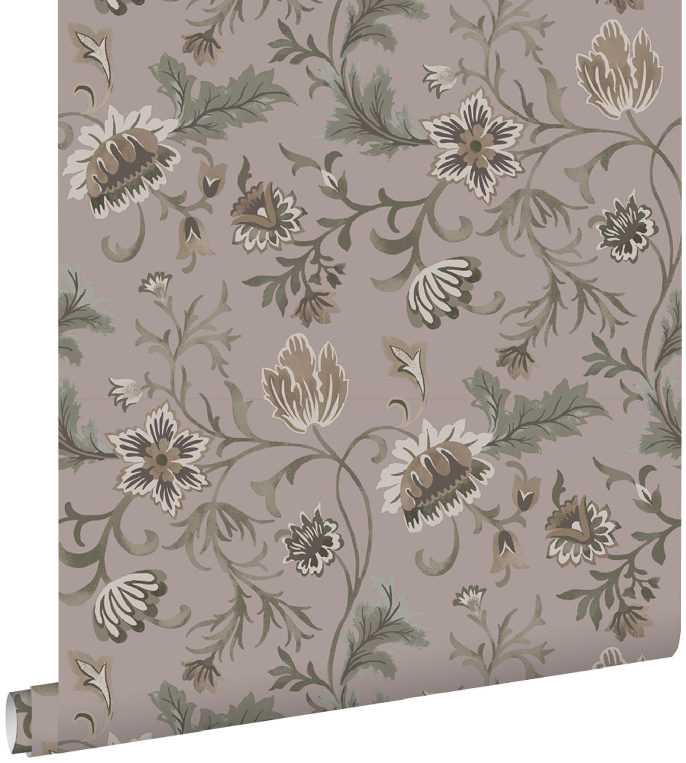 TAPETE Blumenmuster 50 x 900 cm - Pink, Papier (50/900cm) - ESTAhome