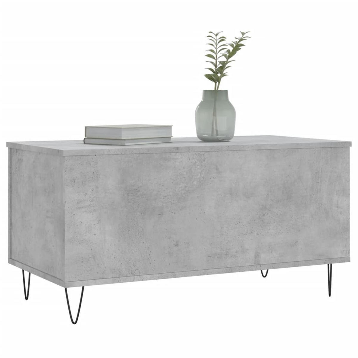 COUCHTISCH Betongrau 90x44,5x45 cm Holzwerkstoff - Grau, Holzwerkstoff (44.5/90/45cm) - furnicato