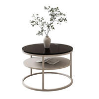 COUCHTISCH CIRI SLIM KASCHMIR HOCHGLANZ mit Regal - Beige, Holzwerkstoff (60/60/42cm) - Lookway