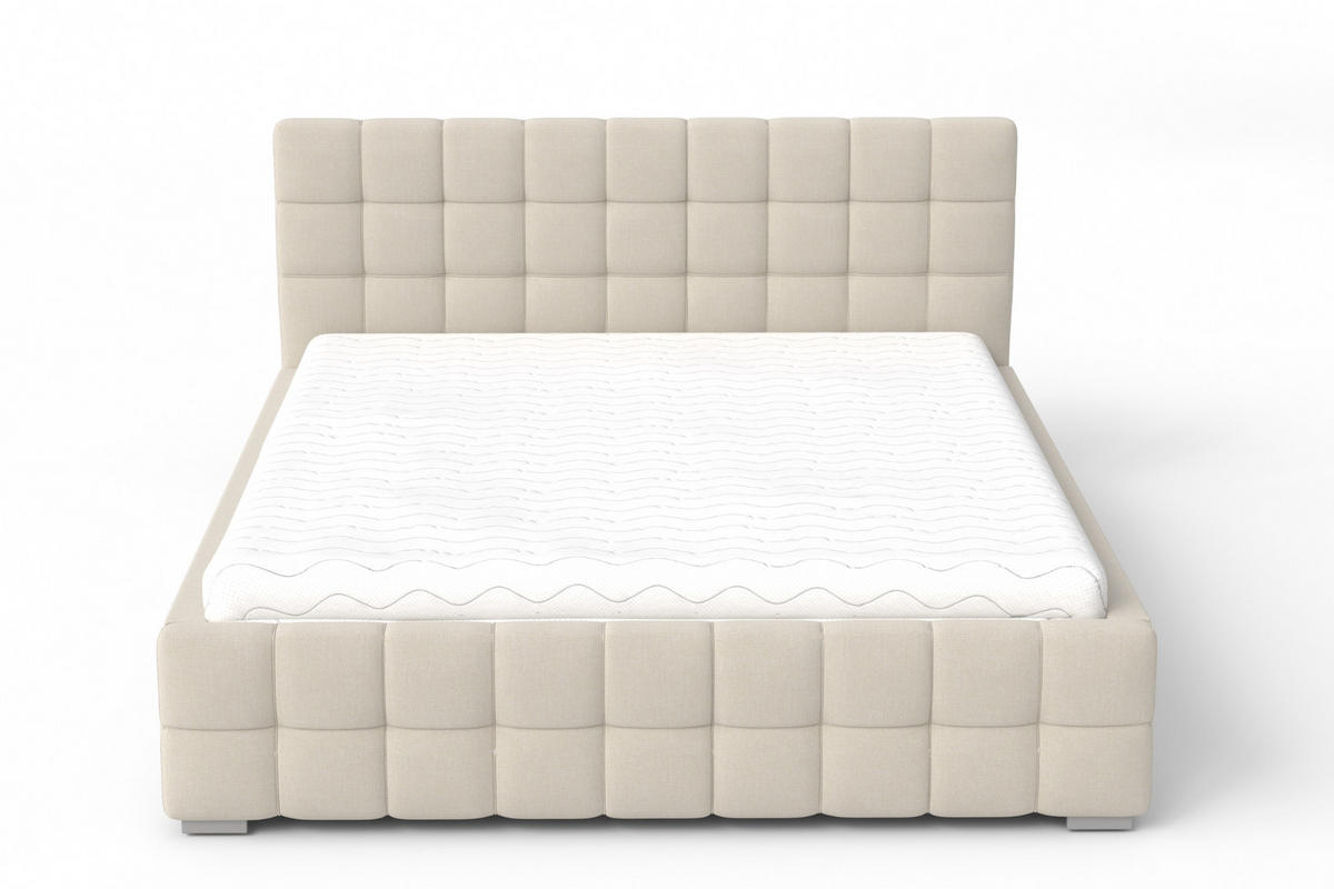 POLSTERBETT LIVO 200/200 in Velours Anthrazit - Anthrazit, Holzwerkstoff/Textil (200/200cm) - Deine Möbel 24