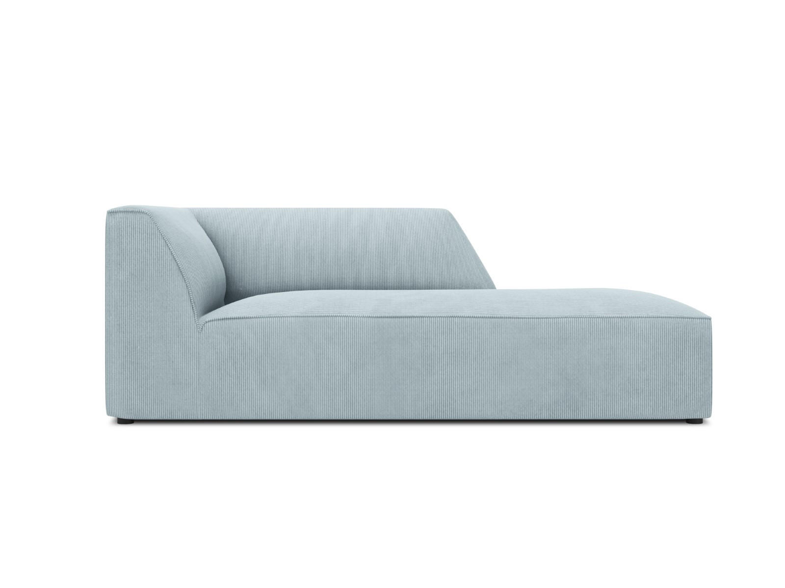CHAISELONGUE rechts Ruby aus Cord hellblau - Hellblau, Textil (93/69/180cm) - Micadoni