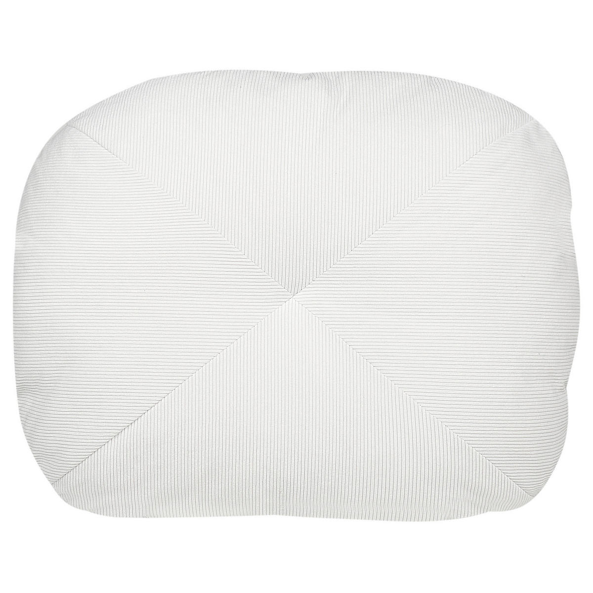 1-SITZER BODENSOFA Cord weiß mit Schlaffunktion Olden - Weiß, Textil (81/54/91cm) - Beliani