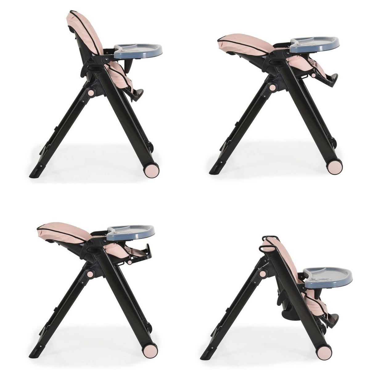 HOCHSTUHL Neron Fußstütze rosa klappbar Rückenlehne verstellbar Gurt - Rosa, Kunststoff (55/85/75cm) - Cangaroo