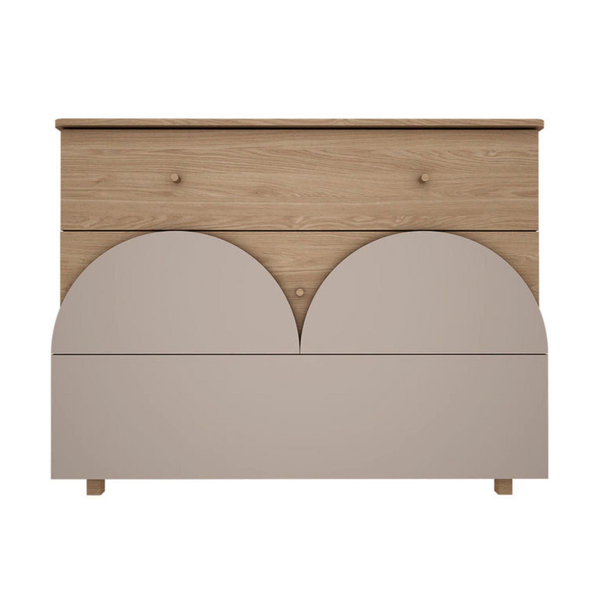 IZBA PRE BÁBÄTKO 2-dielny Bloom Béžová a drevo - hnedá, kompozitné drevo (120/93/52cm) - Petits-meubles
