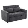 SCHLAFSOFA Multifunktional mit verstellbarer Rückenlehne und Getränkehaltern Grau Baumwolle 136/162/84 cm - Grau, Textil (136/84/162cm) - OKWISH