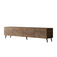 TV-UNIT COLGANTE in Nussbaum, 200 cm, auf hohen Füßen LED - Nussbaumfarben, Holzwerkstoff (200/49/40cm) - Lookway
