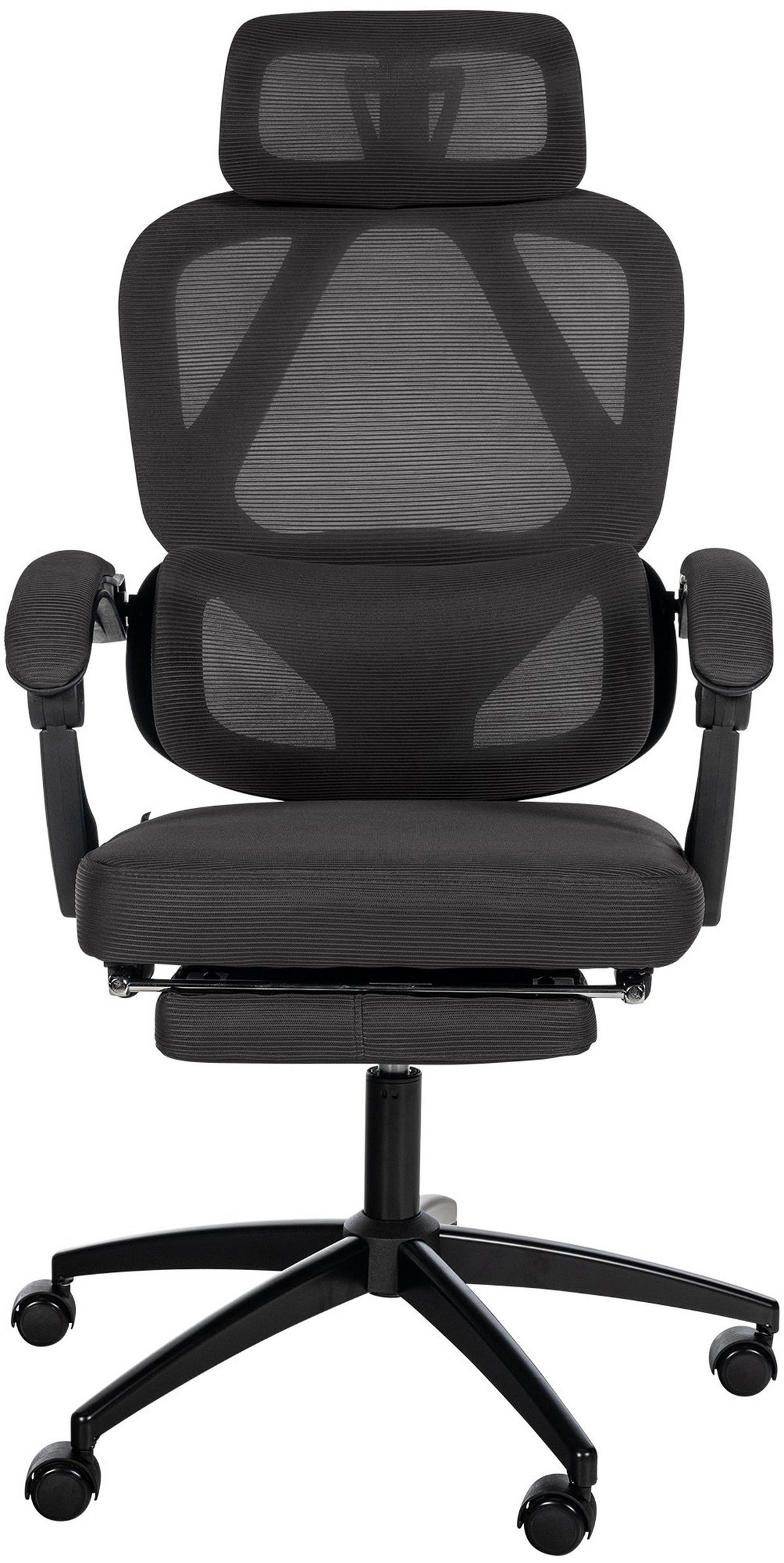 BÜROSTUHL Zeron schwarz - Schwarz, Textil/Metall (61/150/69cm) - TPFLiving