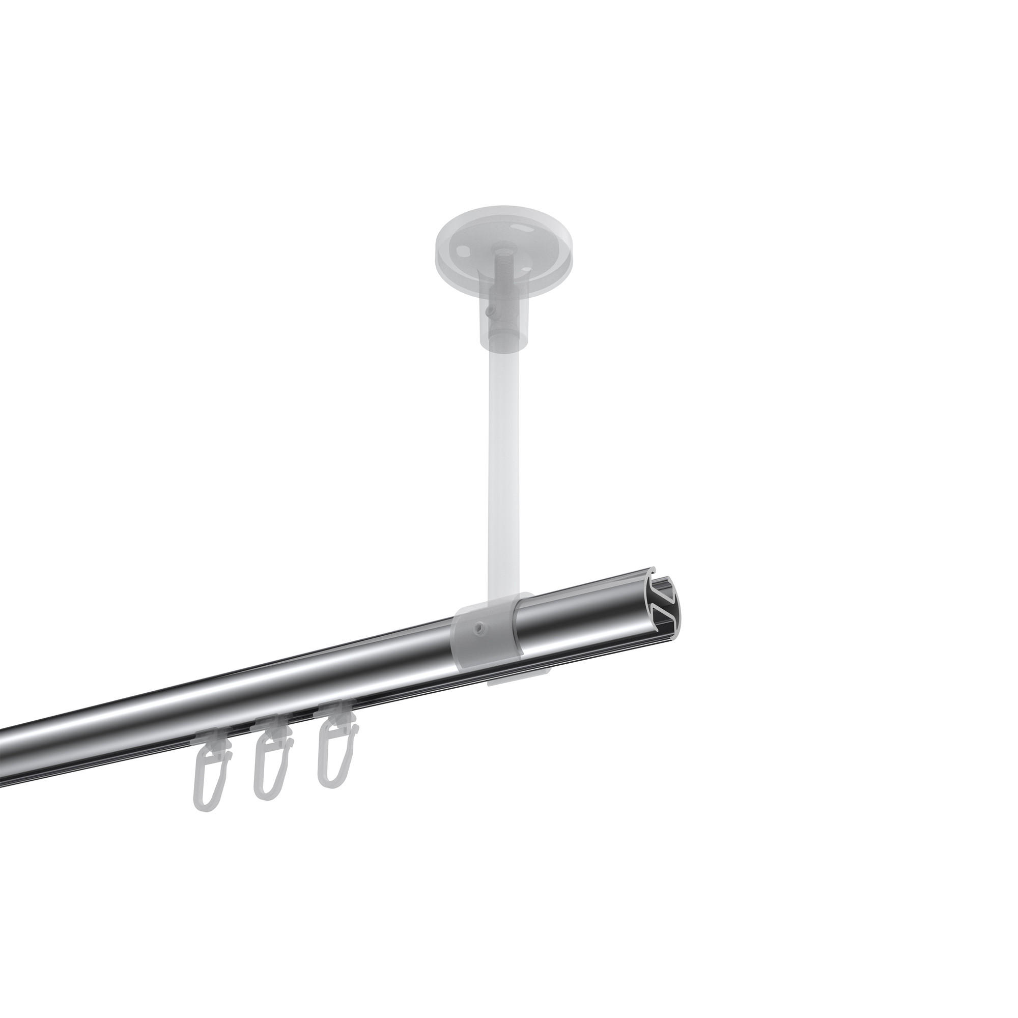 Thumbnail - Interdeco Gardinenstange, Chrom, Metall, 240 cm, Wohntextilien, Gardinen & Vorhänge, Gardinen-Stangen