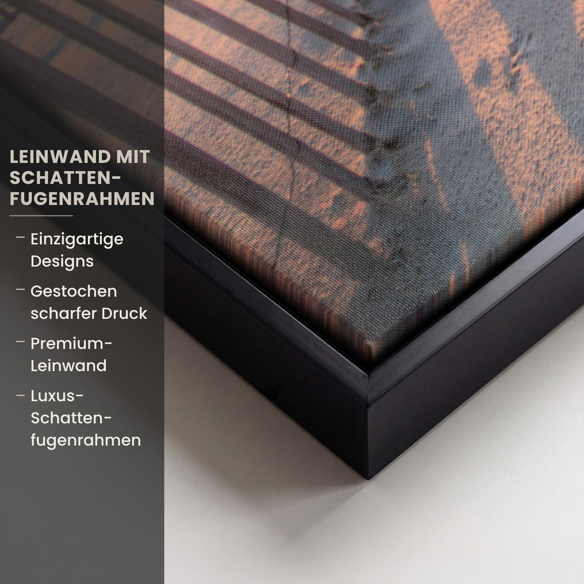 LEINWAND Bilder mit Rahmen - Strand - Meer - Düne - Sonnenuntergang - Landschaft - 50x50 - Beige, Textil (50/50cm) - MuchoWow