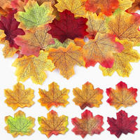 KÜNSTLICHE Blätter 400 Stück 8 Farben 7 x 8,5 cm - Multicolor, Textil (8cm)