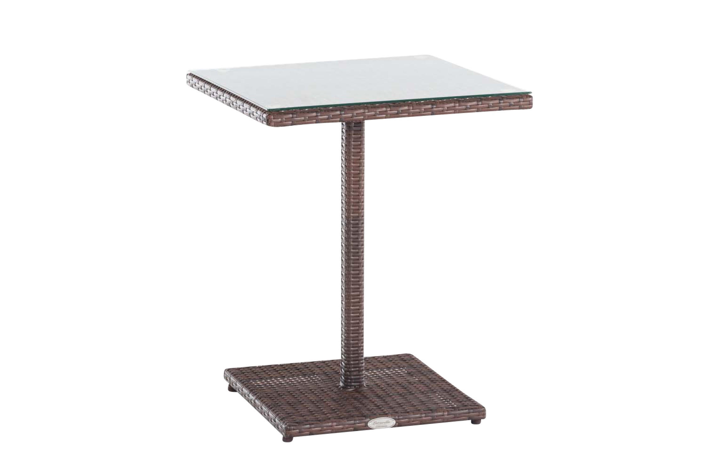 GARTENTISCH Parlo braun-meliert - Braun, Kunststoff (72.5/59/59cm) - TPFGarden