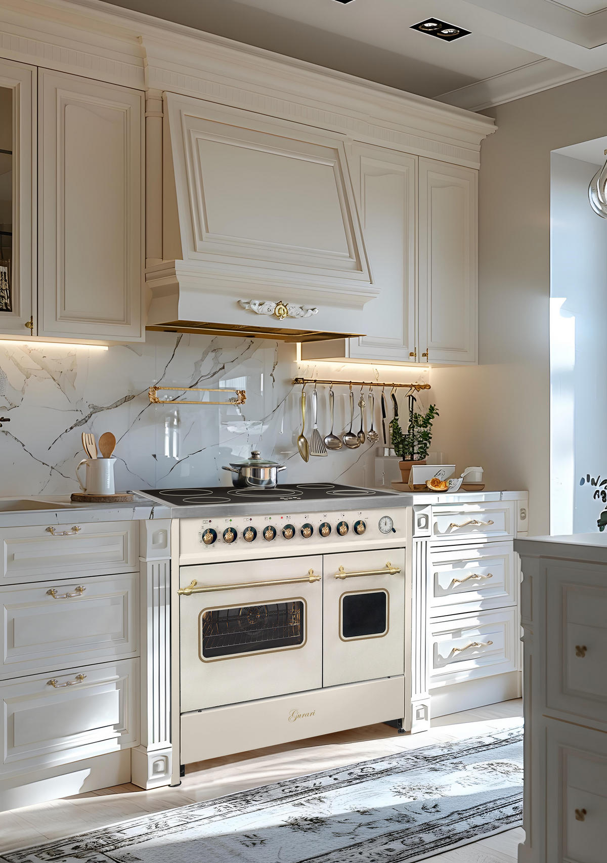 ELEKTRO-STANDHERD GCH E 912 DF CR r 90 cm Creme - Creme, Metall (90/94/61.5cm) - Gurari